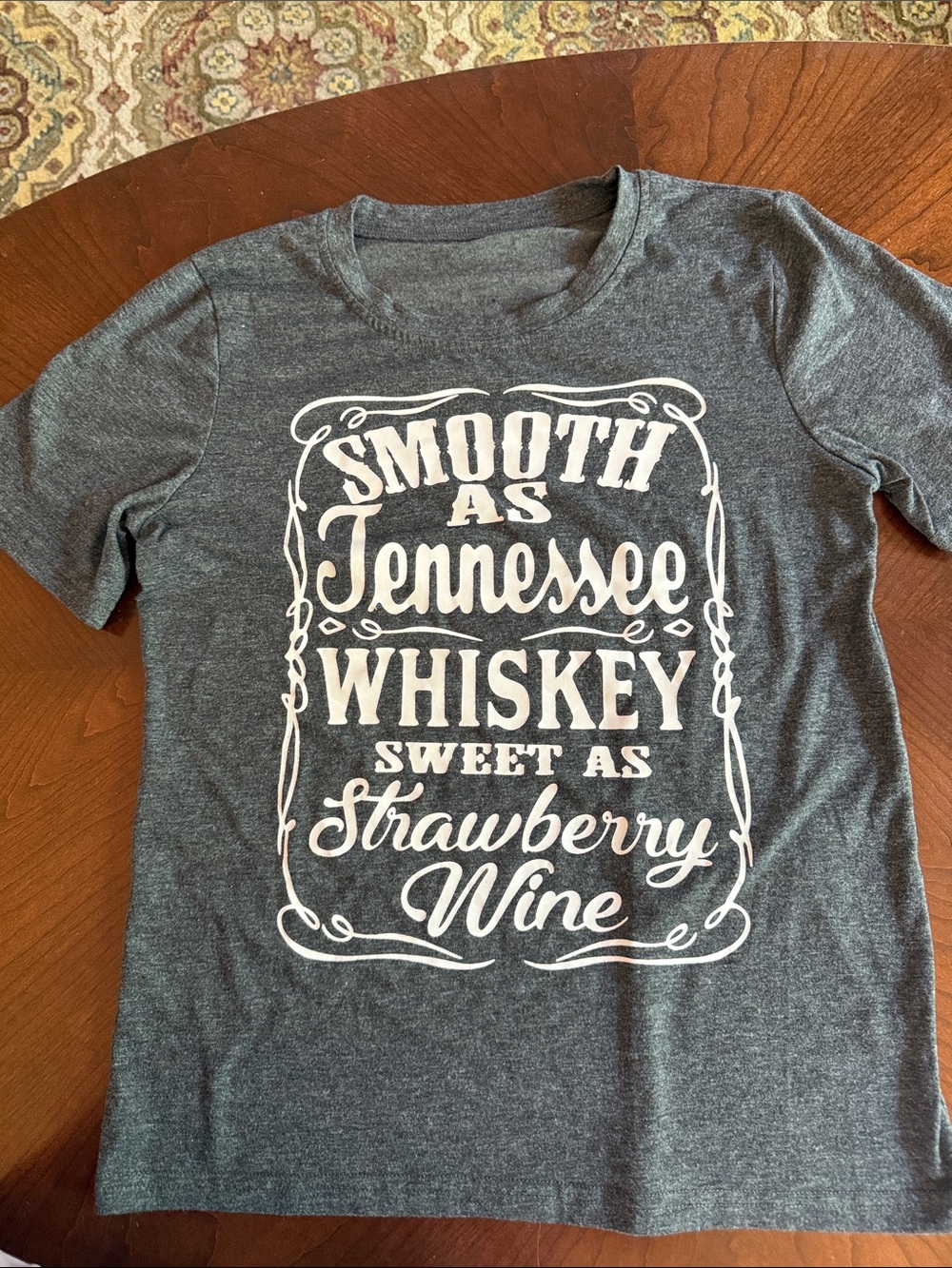 Smooth as Tennessee Whiskey Graphic Tee - Charcoal
